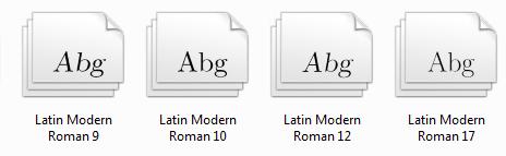 windows system configuration font-family / font names