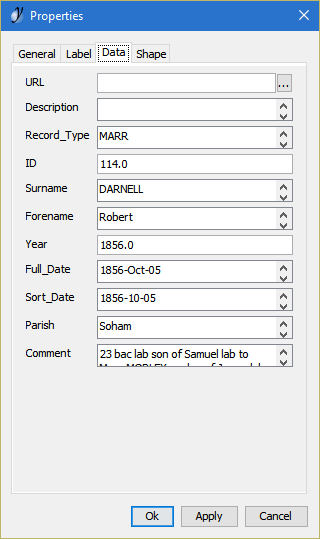 Node Properties - Data Tab