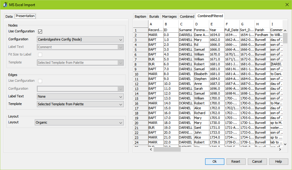 MS Excel Import