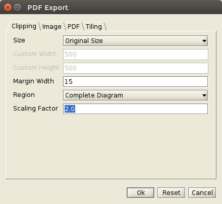 How to increse size of export pdf yEd Q A